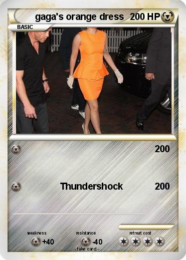 Pokemon gaga's orange dress