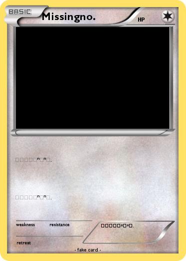 Pokemon Missingno.