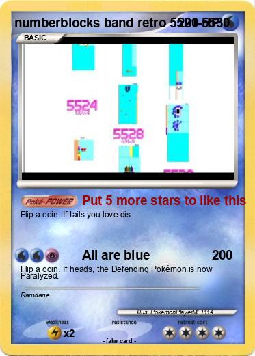 Pokemon numberblocks band retro 5521-5530