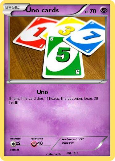 Pokemon Uno cards