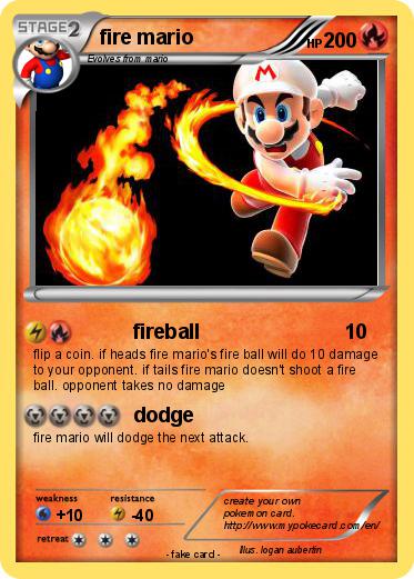 Pokemon fire mario