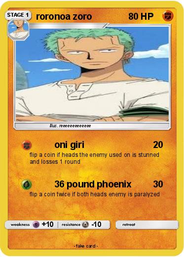 Pokemon roronoa zoro