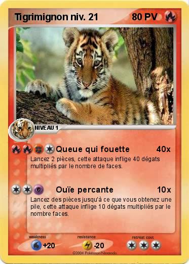 Pokemon Tigrimignon niv. 21