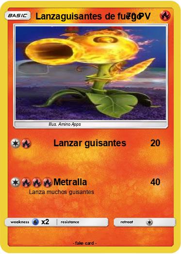 Pokemon Lanzaguisantes de fuego