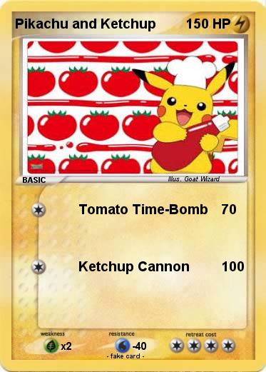 Pokemon Pikachu and Ketchup