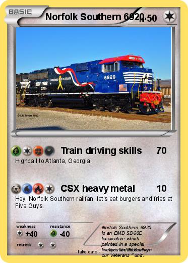 Pokemon Norfolk Southern 6920