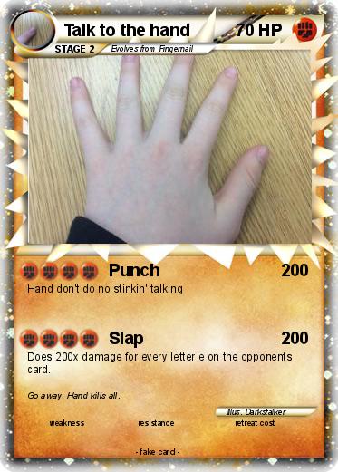 Pokemon Talk to the hand