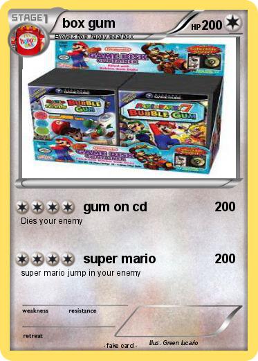 Pokemon box gum