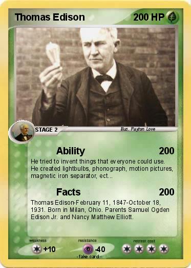 Pokemon Thomas Edison