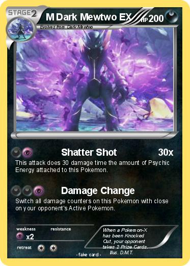 Pokemon M Dark Mewtwo EX