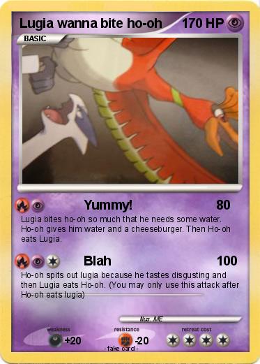 Pokemon Lugia wanna bite ho-oh