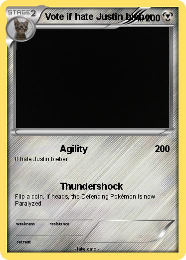 Pokemon Vote if hate Justin bieber