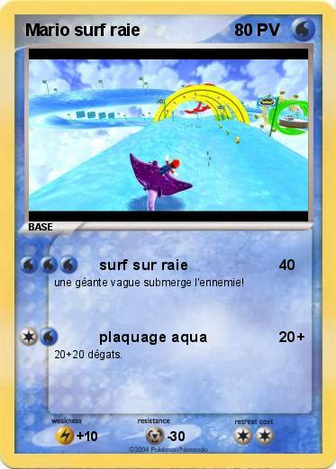 Pokemon Mario surf raie