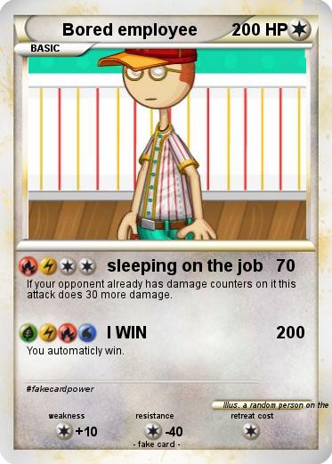 Pokemon Bored employee