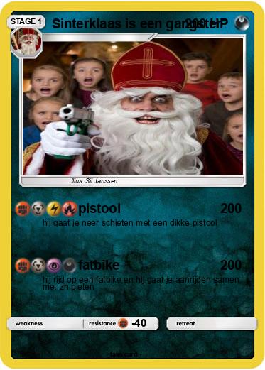 Pokemon Sinterklaas is een gangster