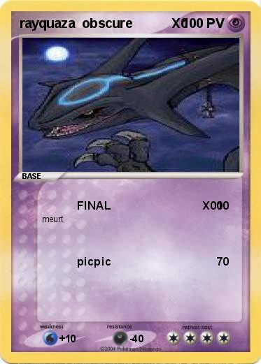 Pokemon rayquaza  obscure           X0
