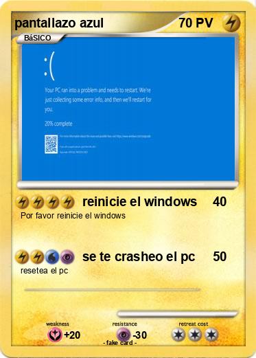 Pokemon pantallazo azul