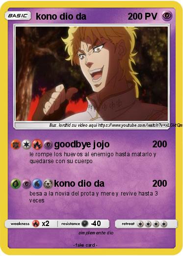 Pokemon kono dio da