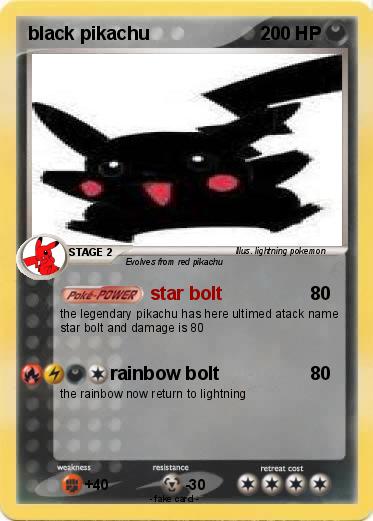 Pokemon black pikachu