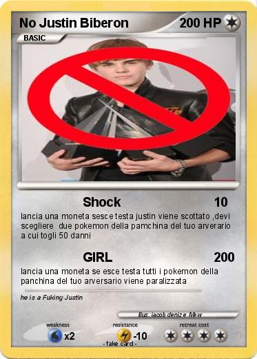 Pokemon No Justin Biberon