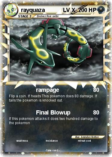 Pokemon rayquaza            LV X