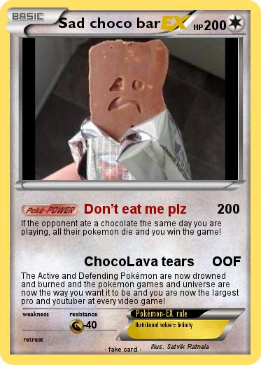 Pokemon Sad choco bar