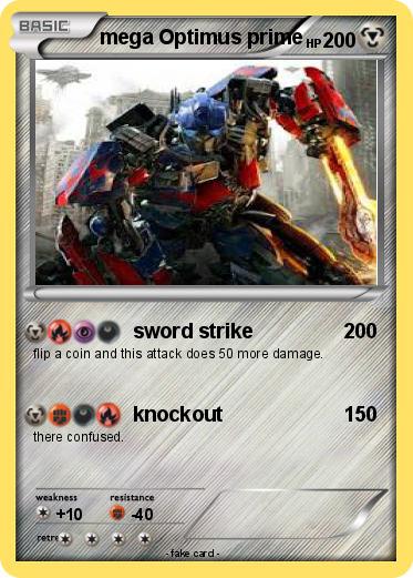 Pokemon mega Optimus prime