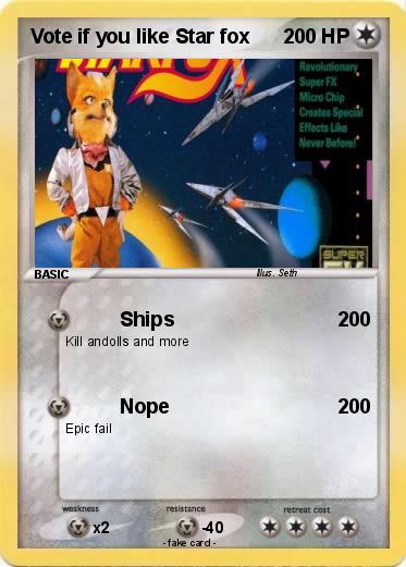 Pokemon Vote if you like Star fox