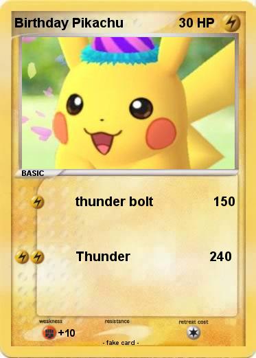 Pokemon Birthday Pikachu