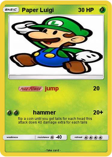 Pokemon Paper Luigi