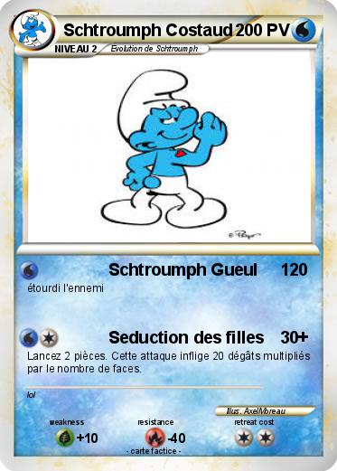 Pokemon Schtroumph Costaud