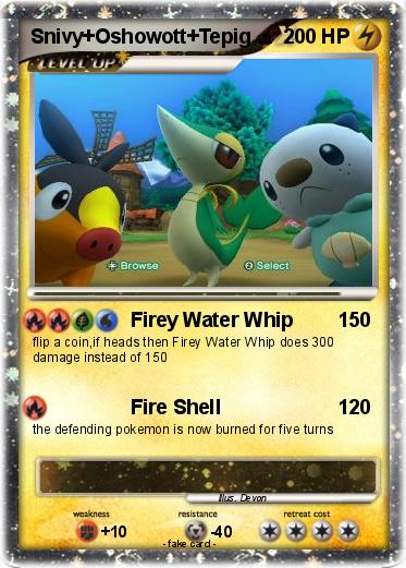 Pokemon Snivy+Oshowott+Tepig