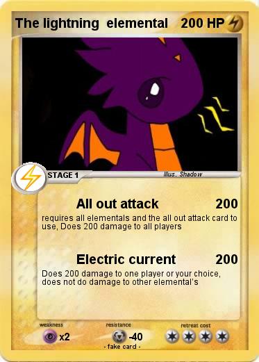 Pokemon The lightning  elemental