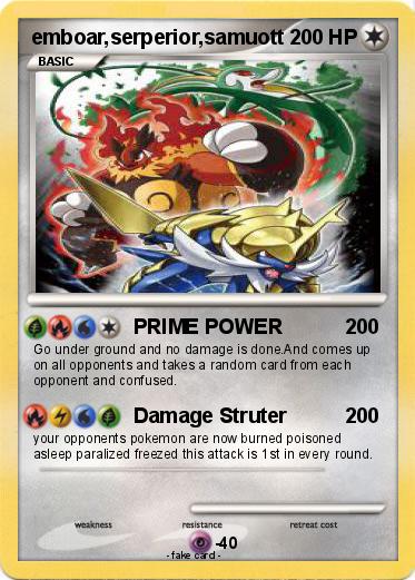 Pokemon emboar,serperior,samuott