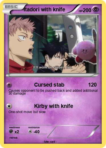 Pokemon Itadori with knife