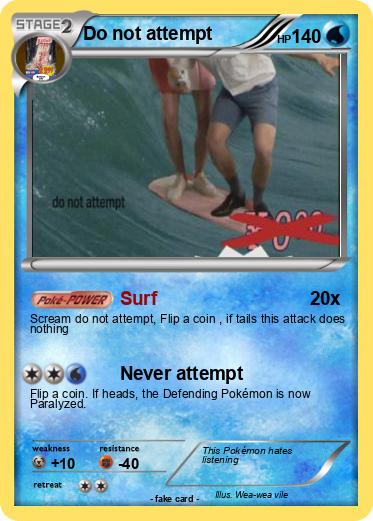 Pokemon Do not attempt