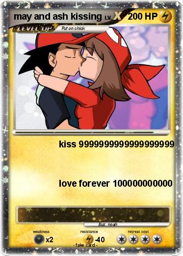 Pokemon may and ash kissing
