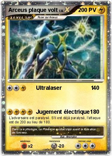 Pokemon Arceus plaque volt