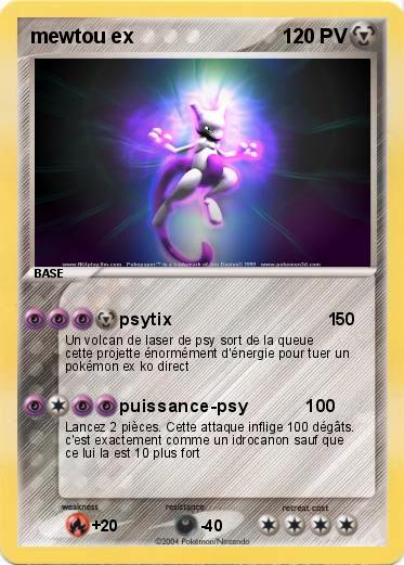 Pokemon mewtou ex