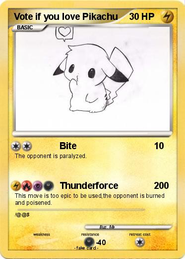 Pokemon Vote if you love Pikachu