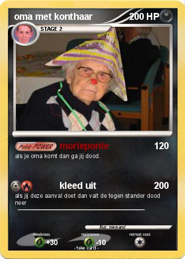 Pokemon oma met konthaar