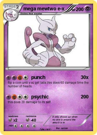 Pokemon mega mewtwo e-x