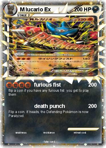 Pokemon M lucario Ex