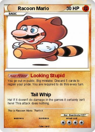 Pokemon Racoon Mario