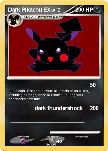 Pokemon Dark Pikachu EX