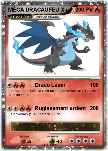 Pokemon MÉGA DRACAUFEU X