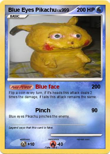 Pokemon Blue Eyes Pikachu