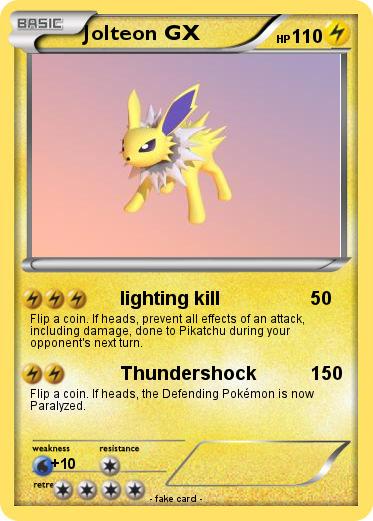Pokemon Jolteon GX