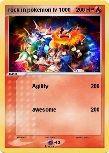 Pokemon rock in pokemon lv 1000