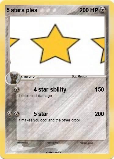 Pokemon 5 stars ples